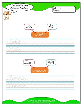 öbüşzç Grubu Çalışma Sayfaları